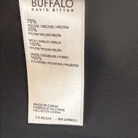 Buffalo David Bitton velour floral Alana  navy/cranberry/mauve/black, hi-low, L - Picture 9 of 9